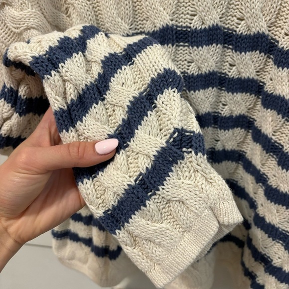 AE Cropped Cable-Knit Sweater Stripe - Picture 4 of 5